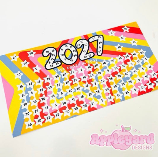Save £2027 in 2027 Saving Tin Sticker