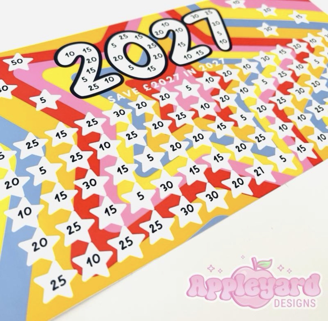 Save £2027 in 2027 Saving Tin Sticker